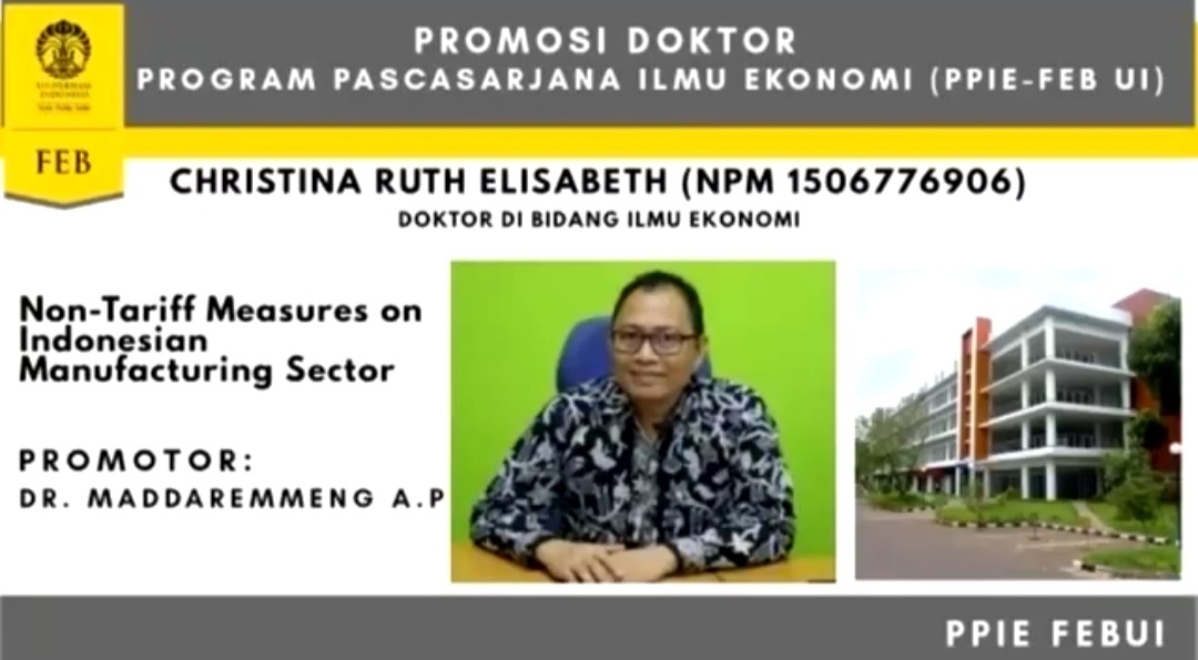 Promosi Doktor Ppie Feb Ui Christina Ruth Elisabeth Kaji Non Tariff 